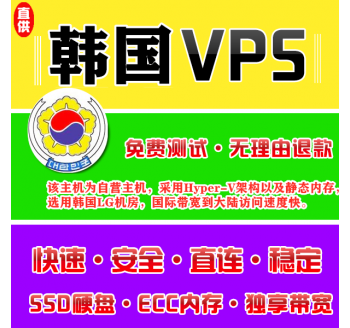 韩国VPS机房4096M国外，淘宝新手